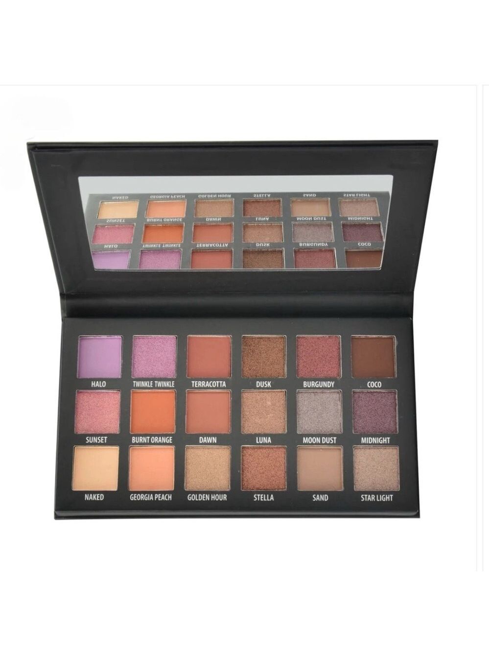 NIB KAB Cosmetics Day + Night Eyeshadow Palette with Mirror 18 Shades - Picture 5 of 7